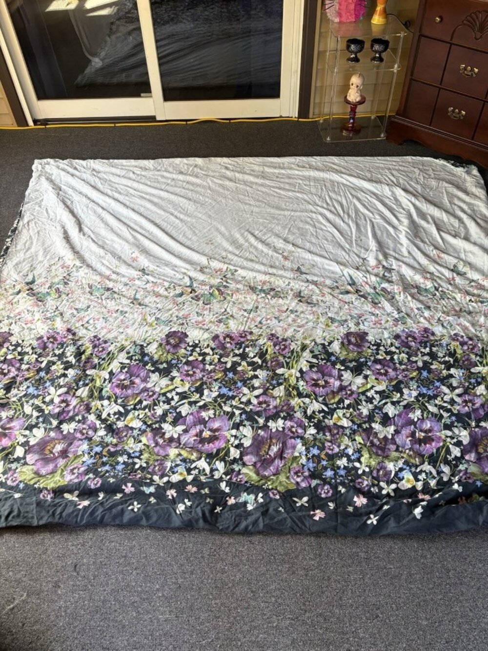 TED BAKER King Size Reversible Duvet Cover Floral/Bird Print
